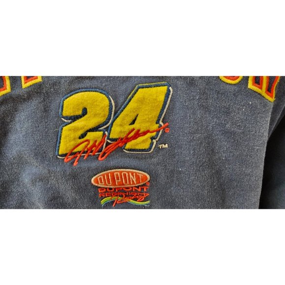 Dupont NASCAR Jeff Gordon 24 Hendrick Racing Canvas Quilt Lined Bomber Coat (M) - Picture 16 of 16